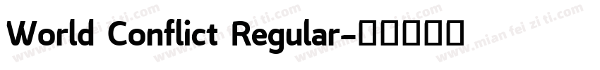 World Conflict Regular字体转换